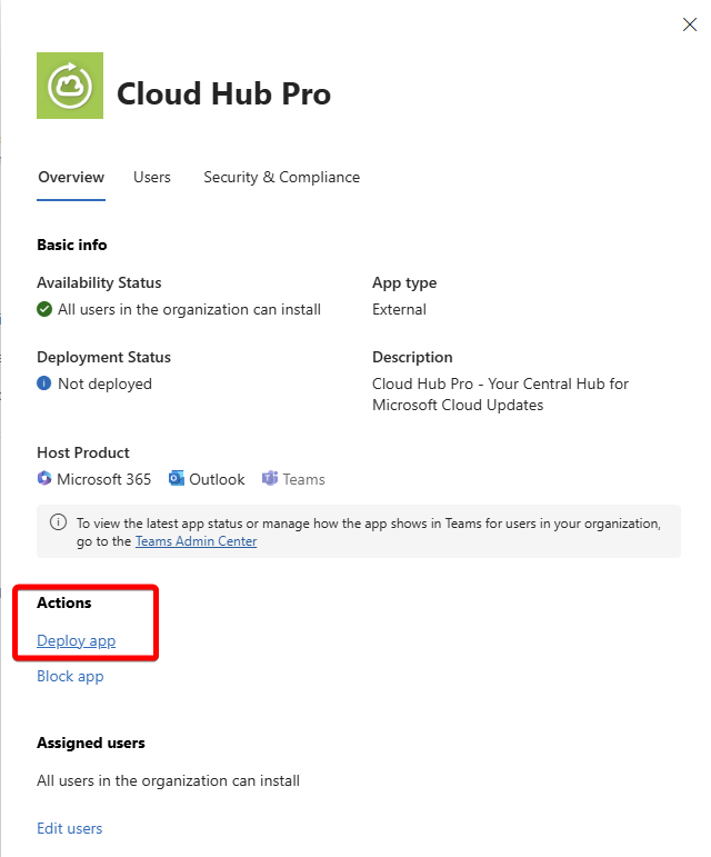 Flyout - App Deployment
