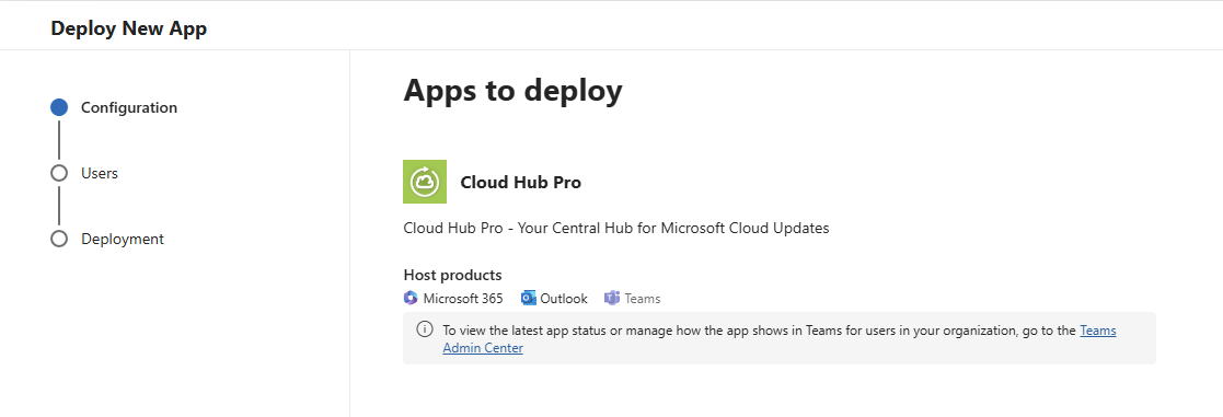 Overview - App Deployment