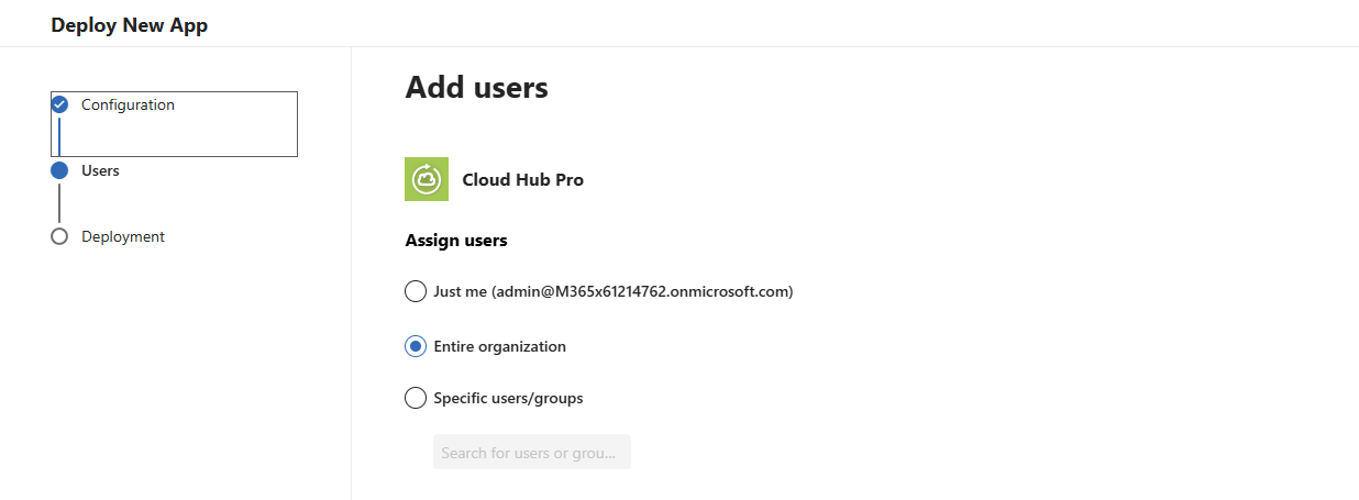 Target Audience - App Deployment