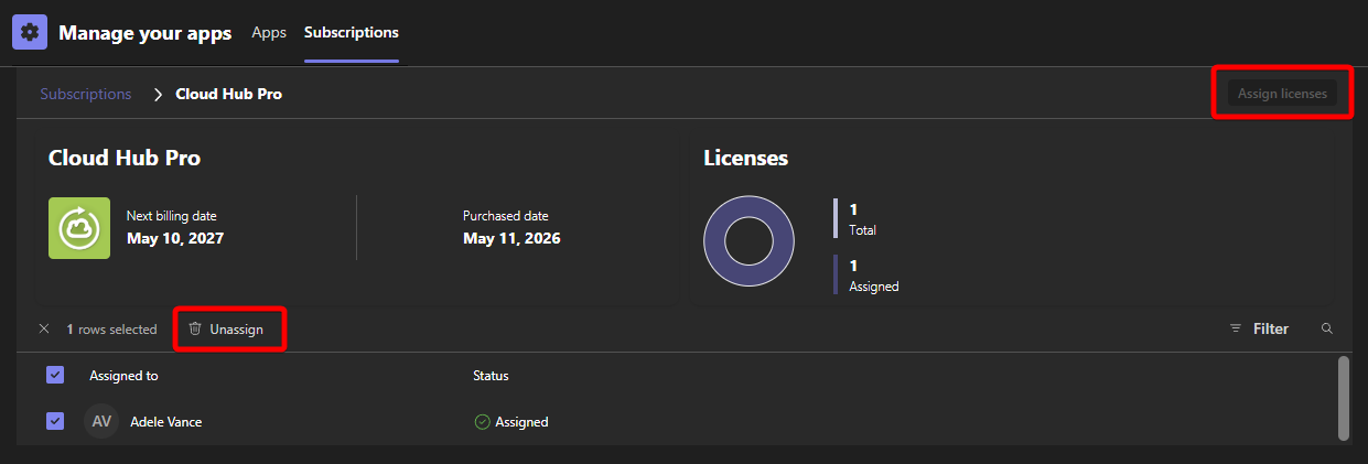 Teams Client - User Assignment